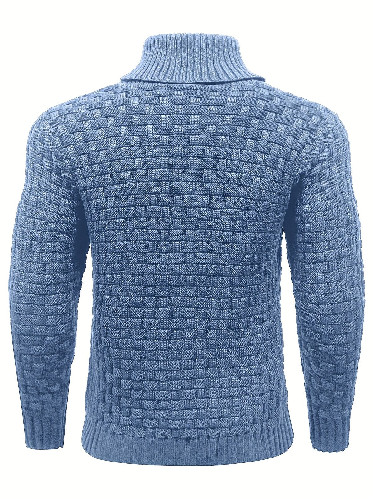 Pull en tricot gaufré pour homme – Grande élasticité avec col à revers