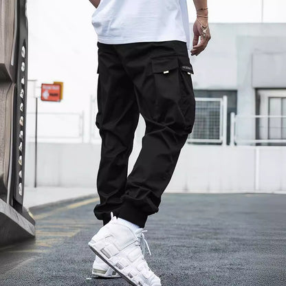 Loom & Soul™ Pantalon cargo pour homme – Pantalon de survêtement style hip-hop avec cordon de serrage et multiples poches