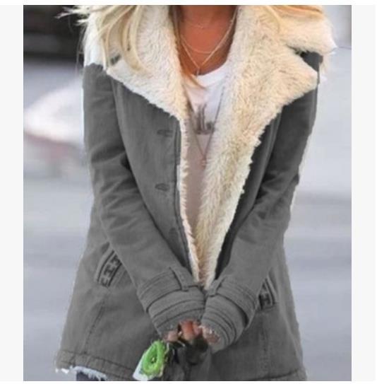 Women’s Winter Warm Coat – Slim Fit Lapel Jacket by Loom & Soul