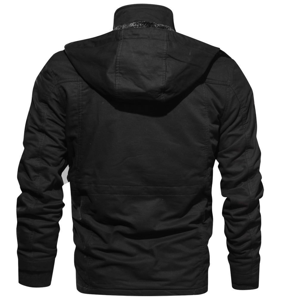 Loom & Soul™ Mountainskin Men’s Winter Fleece Jacket – Thick Warm Hooded Military Coat for Cold Weather Comfort
