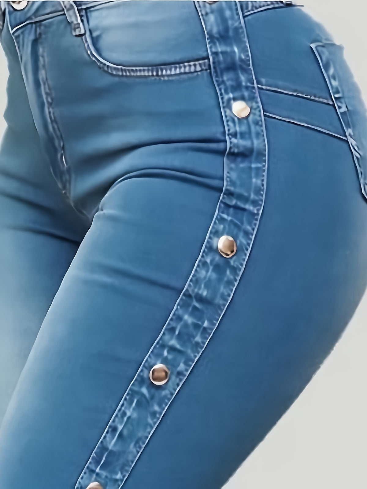 Jeans évasés taille haute pour femme – Denim élégant à jambes larges et extensibles
