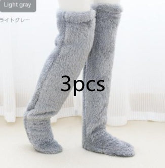 Loom & Soul™ Over-Knee Fuzzy Long Socks – Unisex Winter Warm Sleeping & Home Stockings