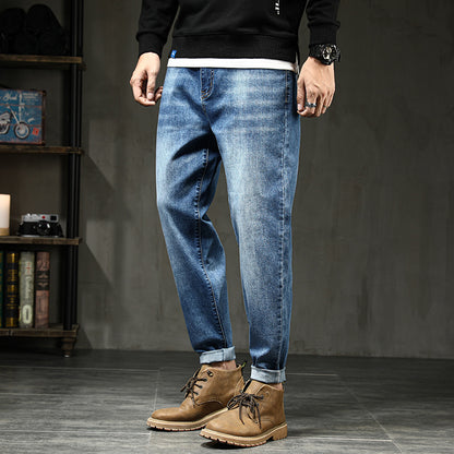 Loom & Soul™ Jean Harem Coupe Décontractée – Pantalon en Jean Extensible Grandes Tailles Homme