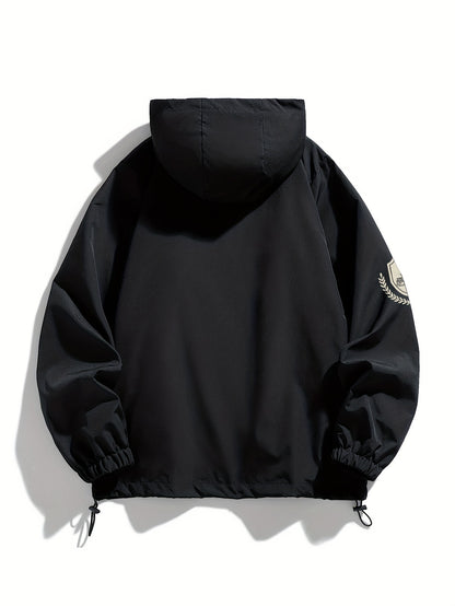 Loom & Soul Men’s Windproof Hooded Jacket – Lightweight Outdoor Essential