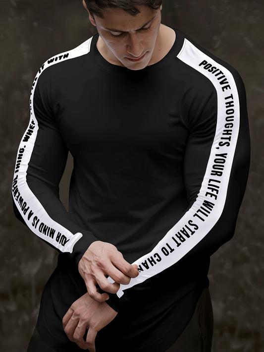 Men’s Performance Long Sleeve Tee – Quick-Dry Athletic Gym Shirt