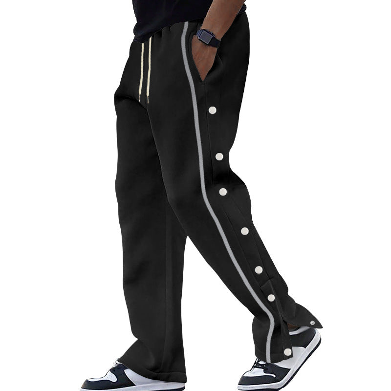 Pantalon décontracté de sport pour homme – Coupe droite ample, pantalon quotidien