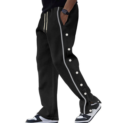 Pantalon décontracté de sport pour homme – Coupe droite ample, pantalon quotidien