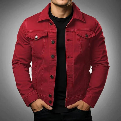 Men’s Denim Workwear Jacket – Heavy Cotton Casual Tooling Coat