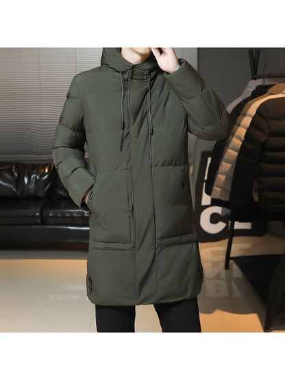 Men’s Hooded Puffer Jacket – Thick Warm Outdoor Coat
