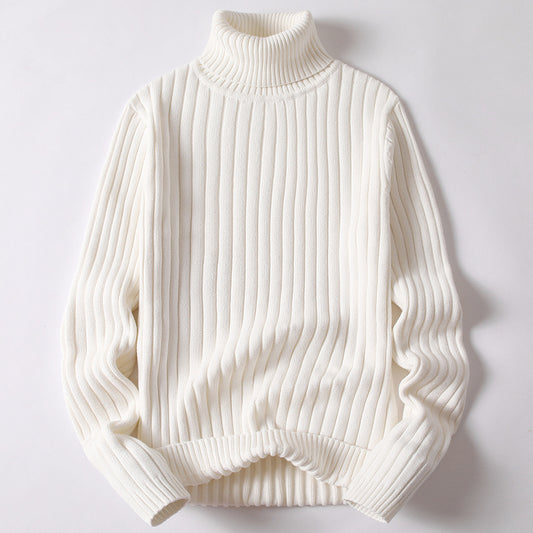 Men’s Casual Knit Base Sweater – Loose Fit All-Match Style