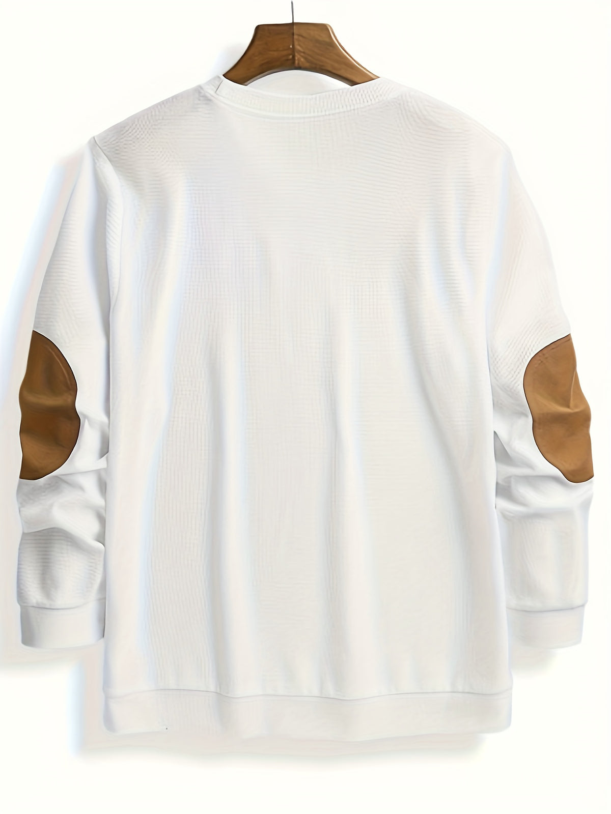 Men’s Waffle Knit Sweatshirt – Color Block Crewneck Casual Pullover