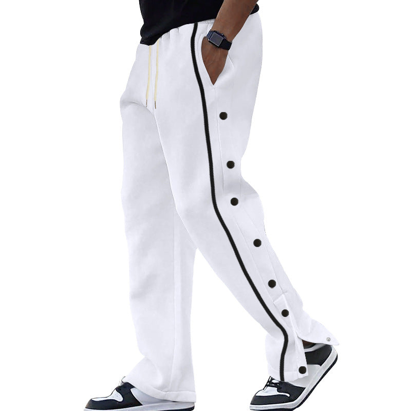 Pantalon décontracté de sport pour homme – Coupe droite ample, pantalon quotidien
