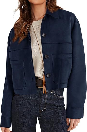 Blouson court femme en simili-daim – Style léger pour les trajets quotidiens