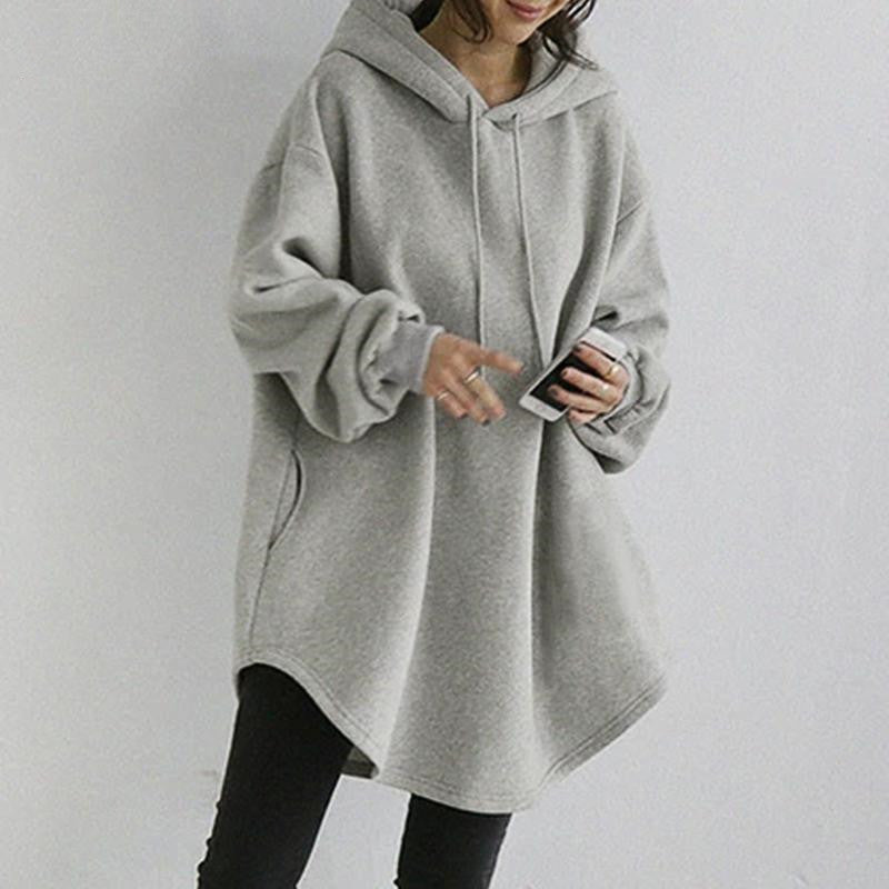 Sweat-shirt à capuche décontracté Loom & Soul pour femme – Coupe ample à manches longues avec poche et cordon de serrage