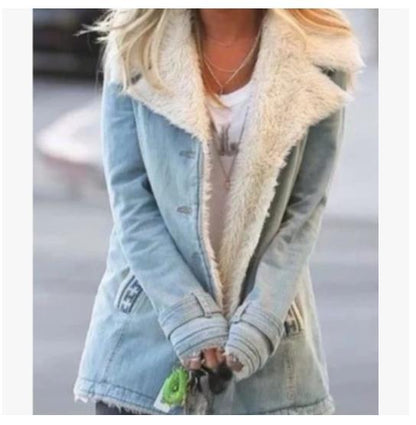 Women’s Winter Warm Coat – Slim Fit Lapel Jacket by Loom & Soul