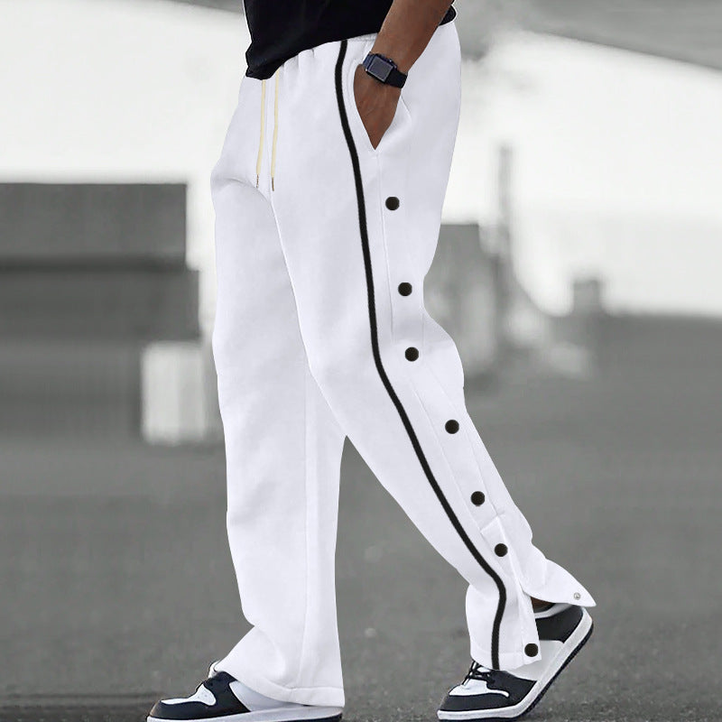 Pantalon décontracté de sport pour homme – Coupe droite ample, pantalon quotidien
