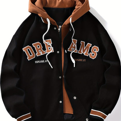 Chaqueta con capucha "DREAMS" para hombre de Loom & Soul – Abrigo holgado estilo streetwear