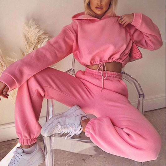 Chándal de 2 piezas para mujer Loom & Soul – Sudadera con capucha de manga larga y pantalón, conjunto de ropa deportiva informal