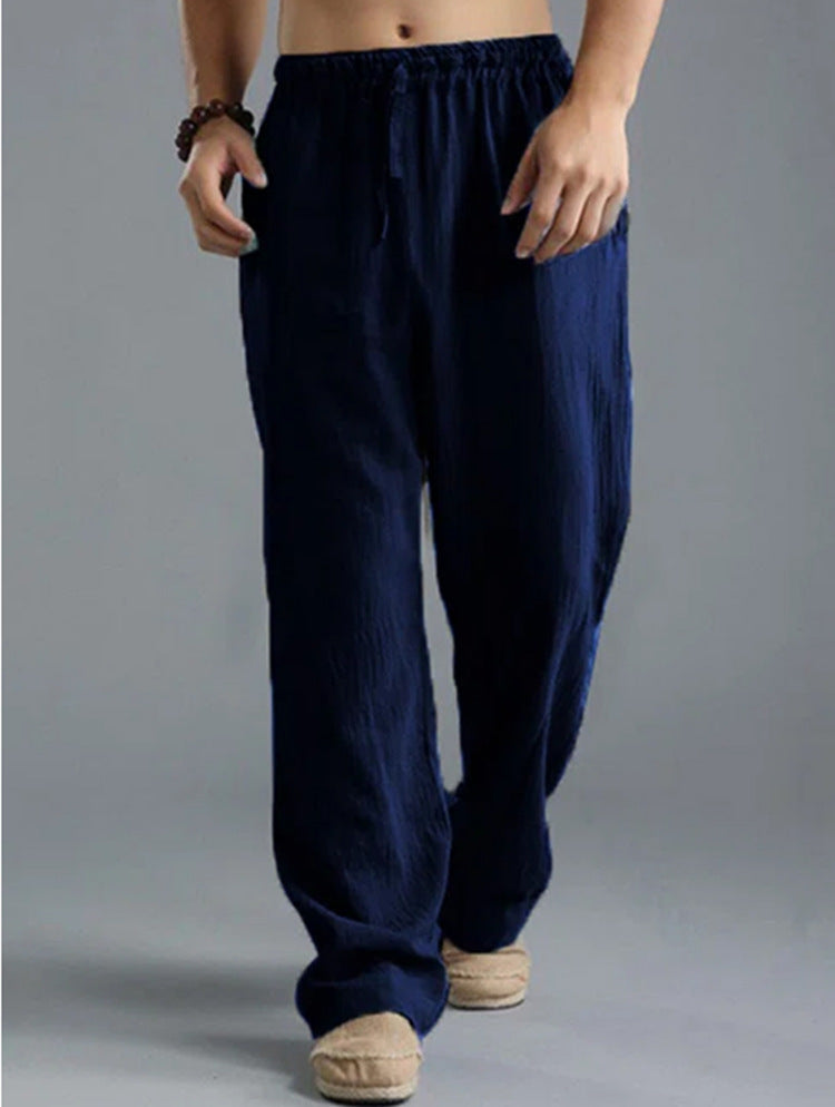 Men’s Breathable Linen Pants – Loose Fit Casual Sports Trousers