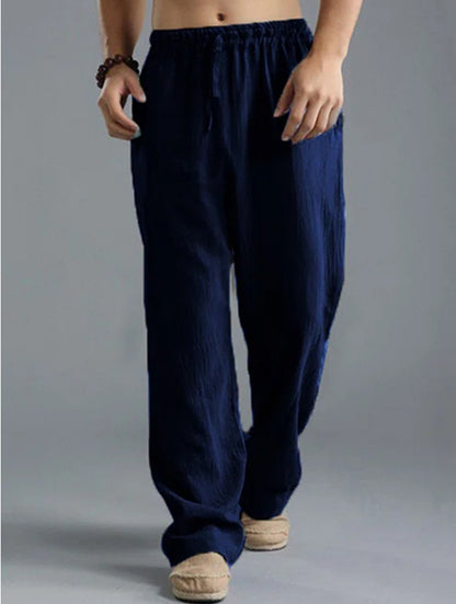 Men’s Breathable Linen Pants – Loose Fit Casual Sports Trousers