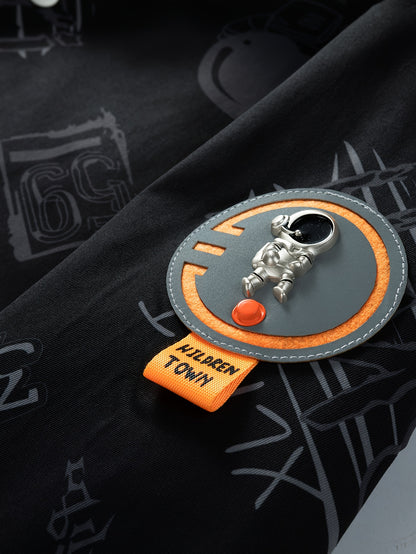 Sudadera con capucha y cremallera con estampado de dibujos animados para hombre de Loom & Soul – Chaqueta juvenil estilo urbano