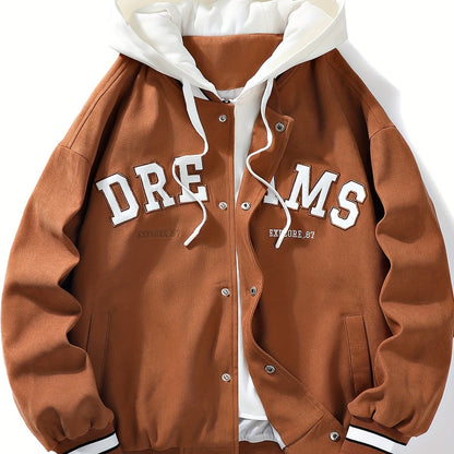 Chaqueta con capucha "DREAMS" para hombre de Loom & Soul – Abrigo holgado estilo streetwear