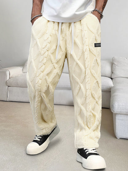 Men’s Fleece-Lined Lounge Pants – Warm Drawstring Winter Comfort