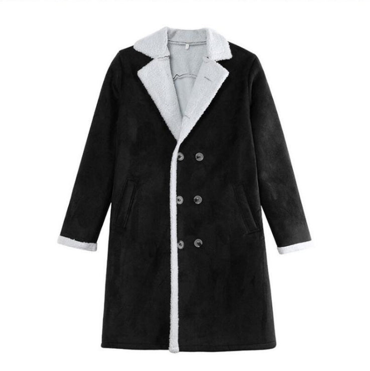 Loom & Soul™ Men’s Winter Trench Coat – Classic Solid Color Long Sleeve Overcoat for Timeless Style