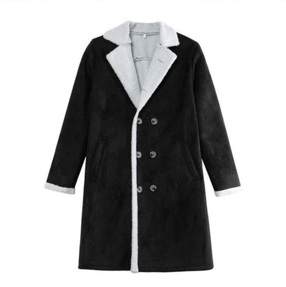 Loom & Soul™ Men’s Winter Trench Coat – Classic Solid Color Long Sleeve Overcoat for Timeless Style