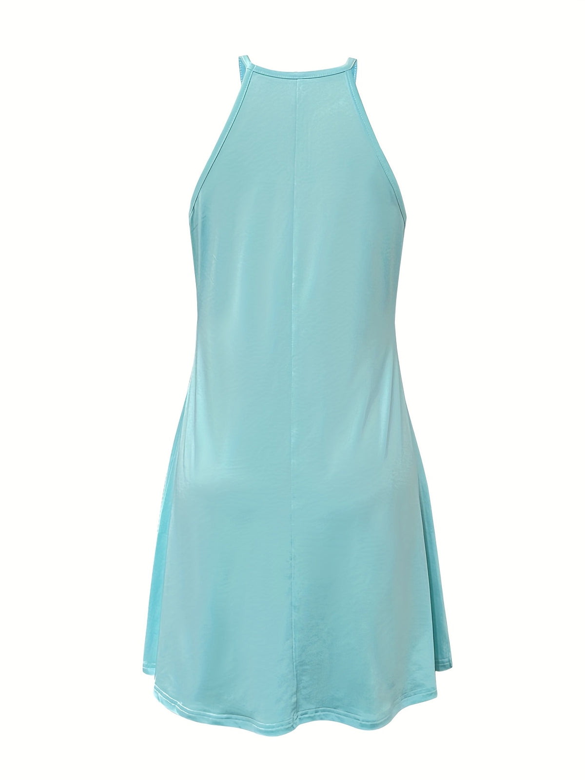 Robe de soirée élégante à licou – Robe de soirée à basque turquoise
