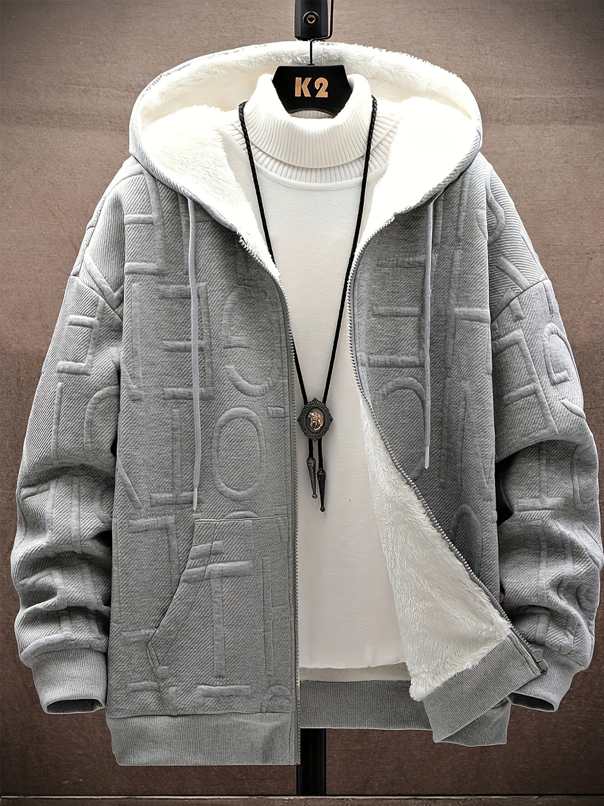 Sweat à capuche zippé en molleton Loom & Soul pour homme – Édition fêtes de fin d’année