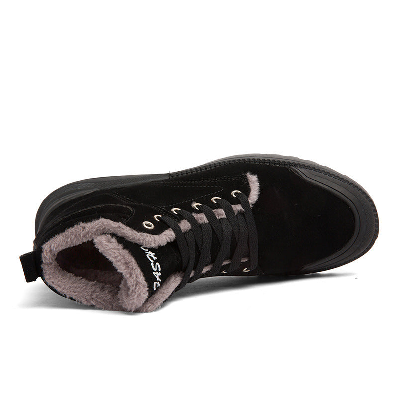 Bottines chaudes Loom & Soul pour hommes – Chaussures d'hiver confort en suède pelucheux