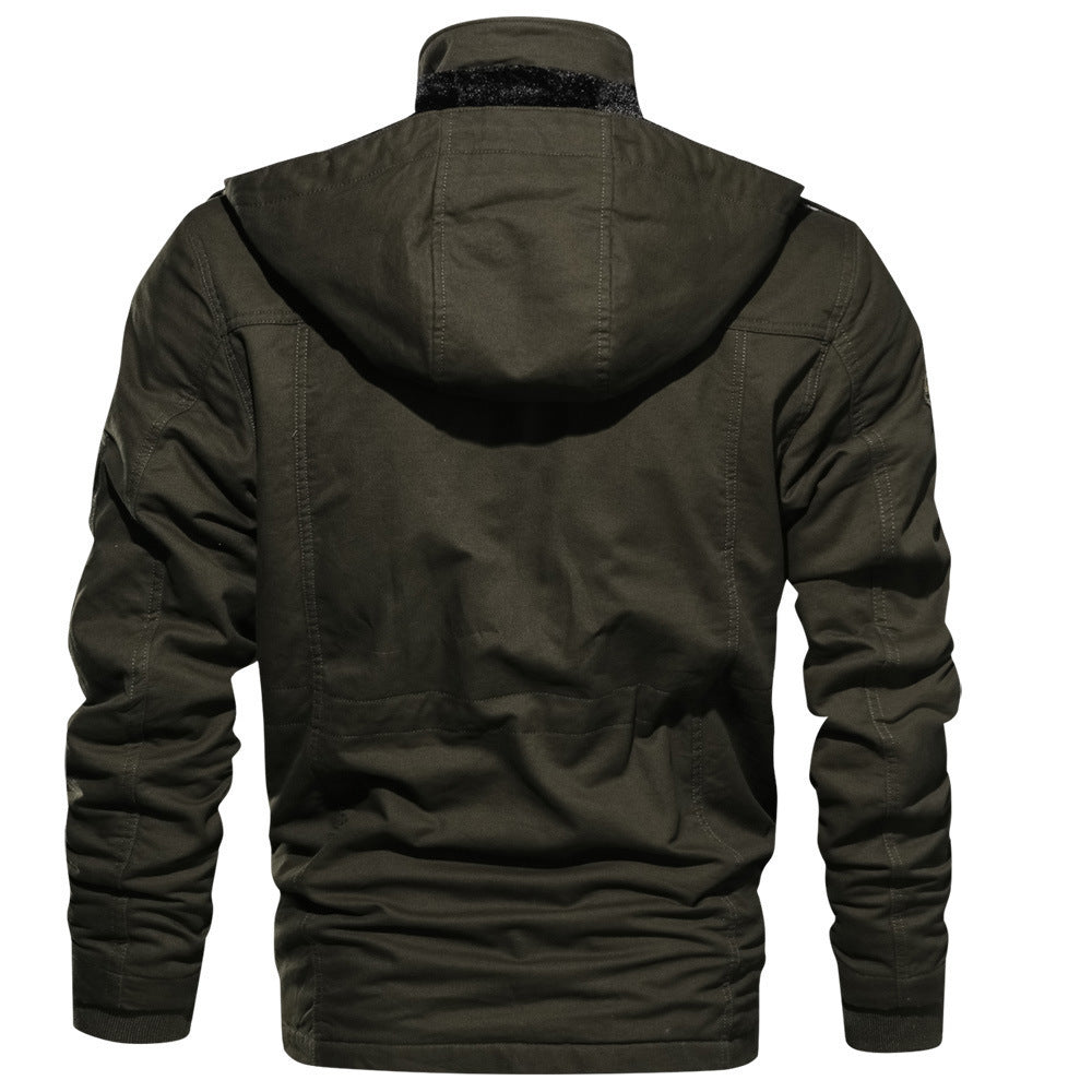 Loom & Soul™ Mountainskin Men’s Winter Fleece Jacket – Thick Warm Hooded Military Coat for Cold Weather Comfort