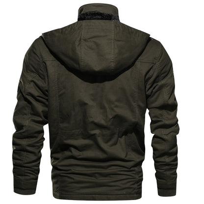 Loom & Soul™ Mountainskin Men’s Winter Fleece Jacket – Thick Warm Hooded Military Coat for Cold Weather Comfort