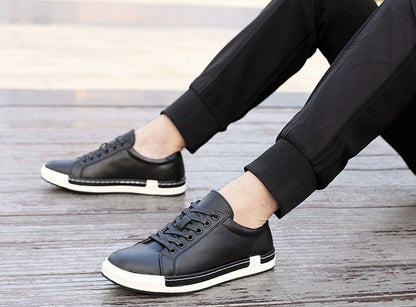 Chaussures homme artisanales Loom & Soul – Baskets basses à lacets, talon plat, semelle antidérapante en caoutchouc, intérieur en PU et semelle intérieure amortie