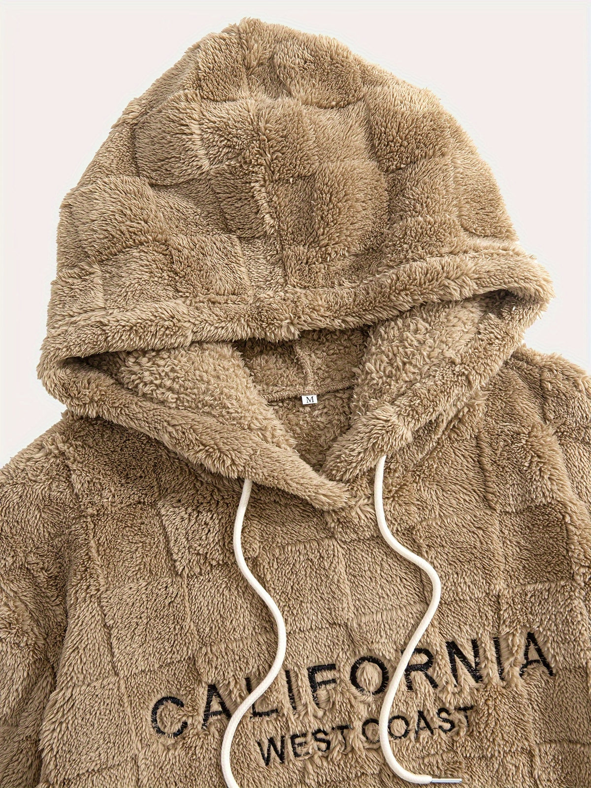 Sweat à capuche en molleton Westcoast pour homme – Pull à carreaux épais brodé
