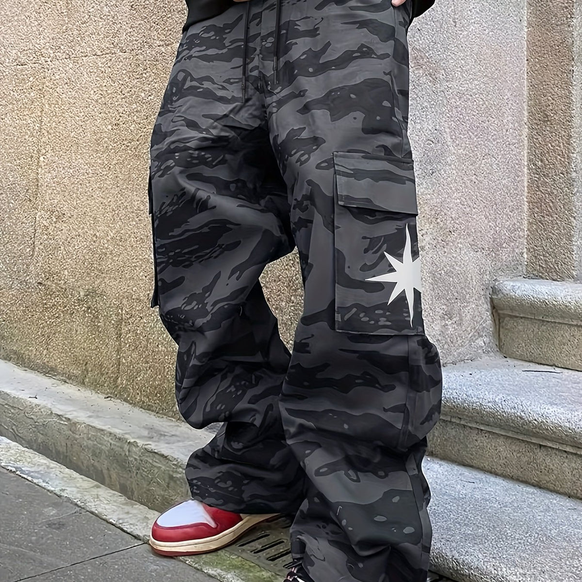 Pantalon Cargo Militaire Homme – Pantalon d'extérieur Ample Multi-Poches