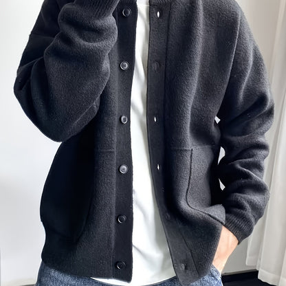 Gilet épais en maille pour homme – Veste pull chaude boutonnée