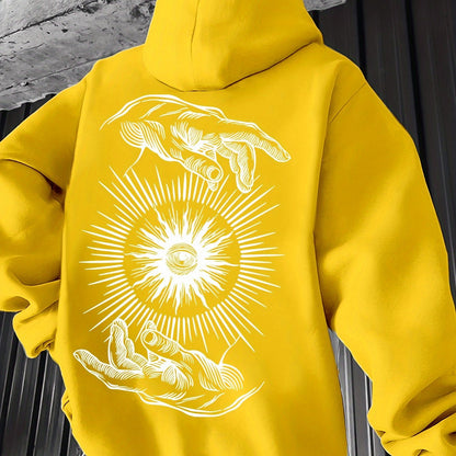Pull à capuche léger pour homme – Graphisme minimaliste, idéal pour le printemps