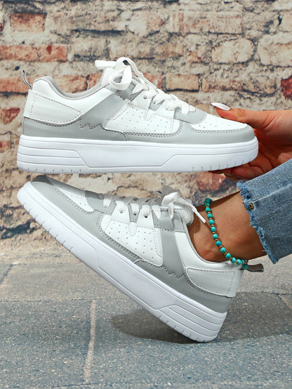 Loom & Soul Baskets plateforme unisexe – Chaussures de sport décontractées antidérapantes de style européen et américain avec semelle souple en EVA