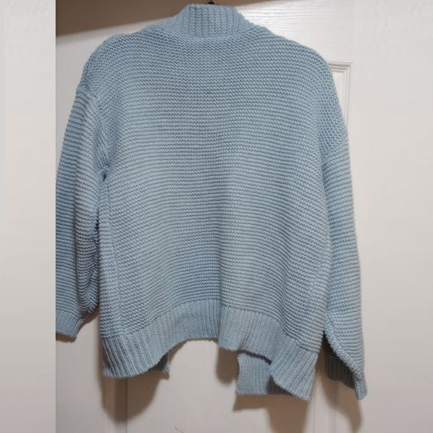Cardigan en fausse maille mohair pour femme – Manteau pull d'hiver chaud et ample