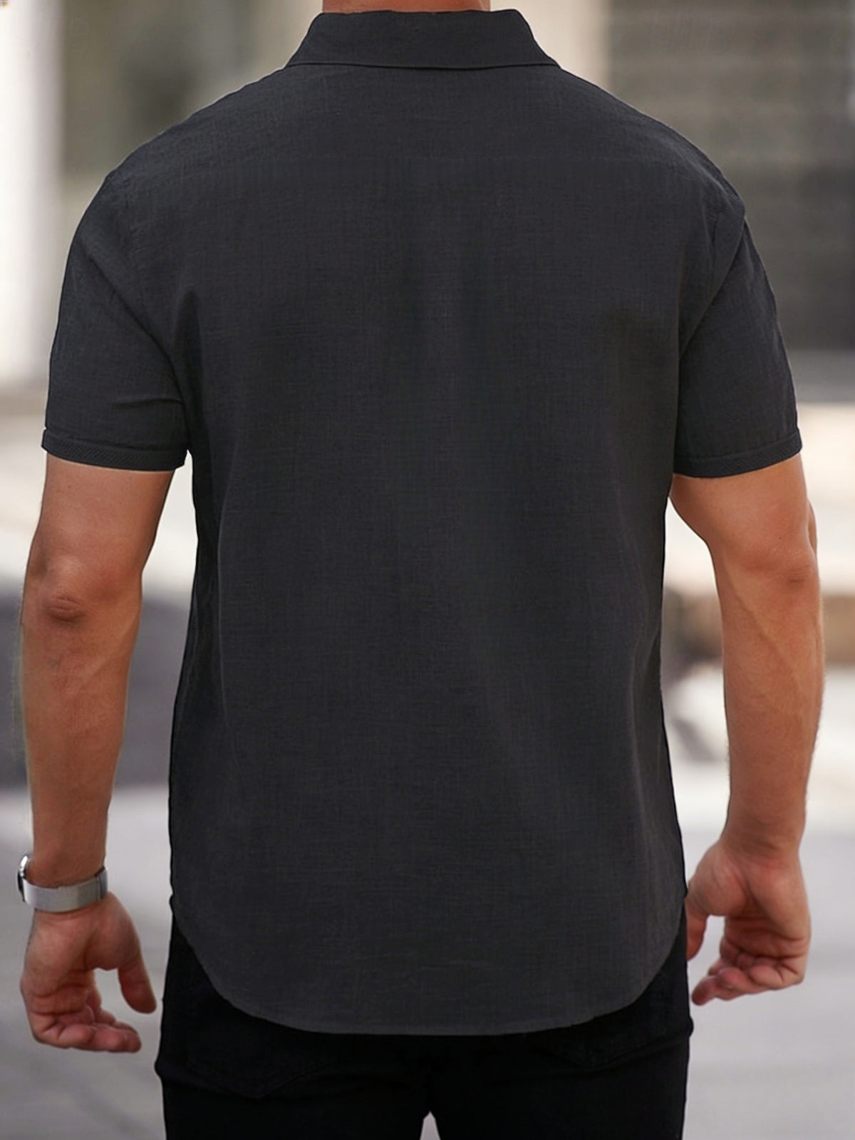 Men’s Lightweight Lyocell Short Sleeve Shirt – Casual Summer Button-Up