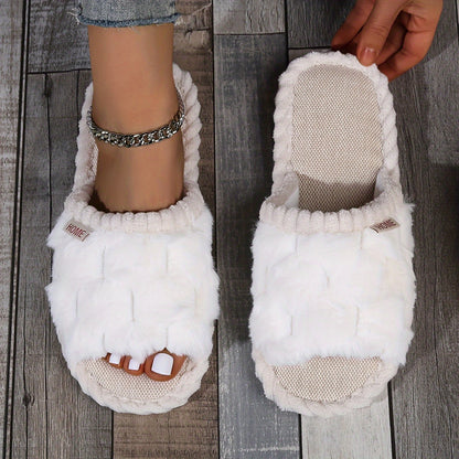 Pantoufles doublées de luxe pour femme – Confort intérieur et extérieur facile à enfiler