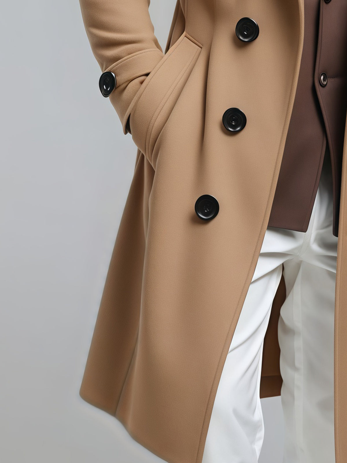 Men’s 3-in-1 Mid-Length Jacket – Double Breasted Coat