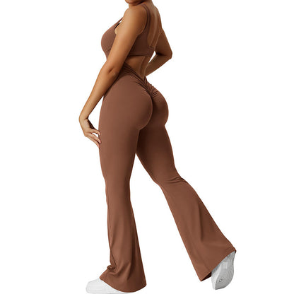 Women’s Slim Fit Backless Yoga Jumpsuit – Sculpting Activewear