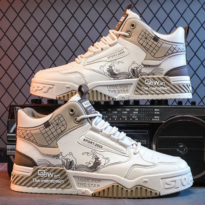 Chaussures montantes décontractées Loom & Soul™ pour homme – Baskets à lacets faciles à porter avec doublure en maille et semelle en caoutchouc
