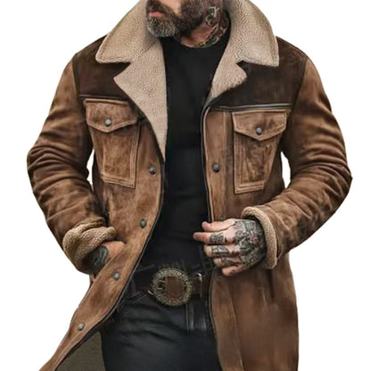 Blouson utilitaire color-block homme – Manteau en mélange de coton multi-poches