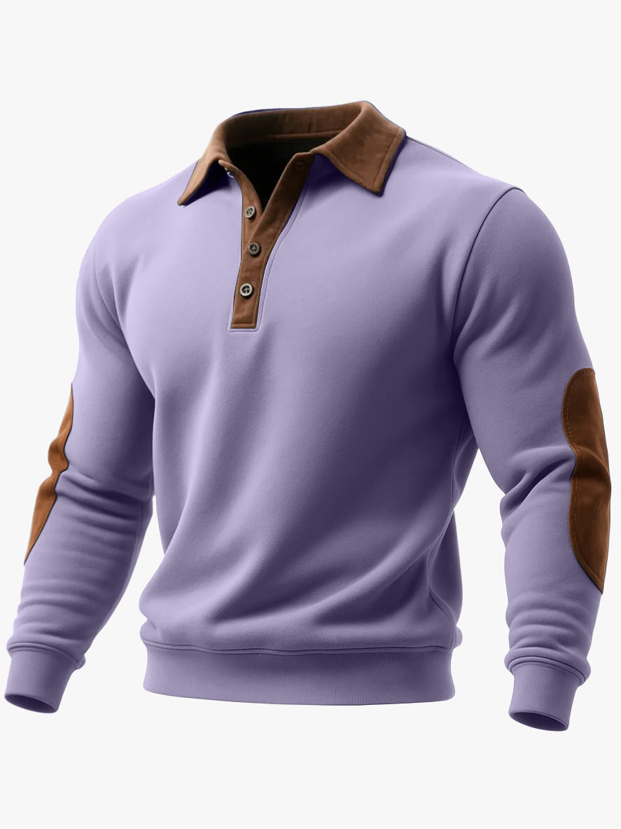 Men’s Ethnic Style 3D Printed Half-Zip Pullover – Casual Loose Long Sleeve