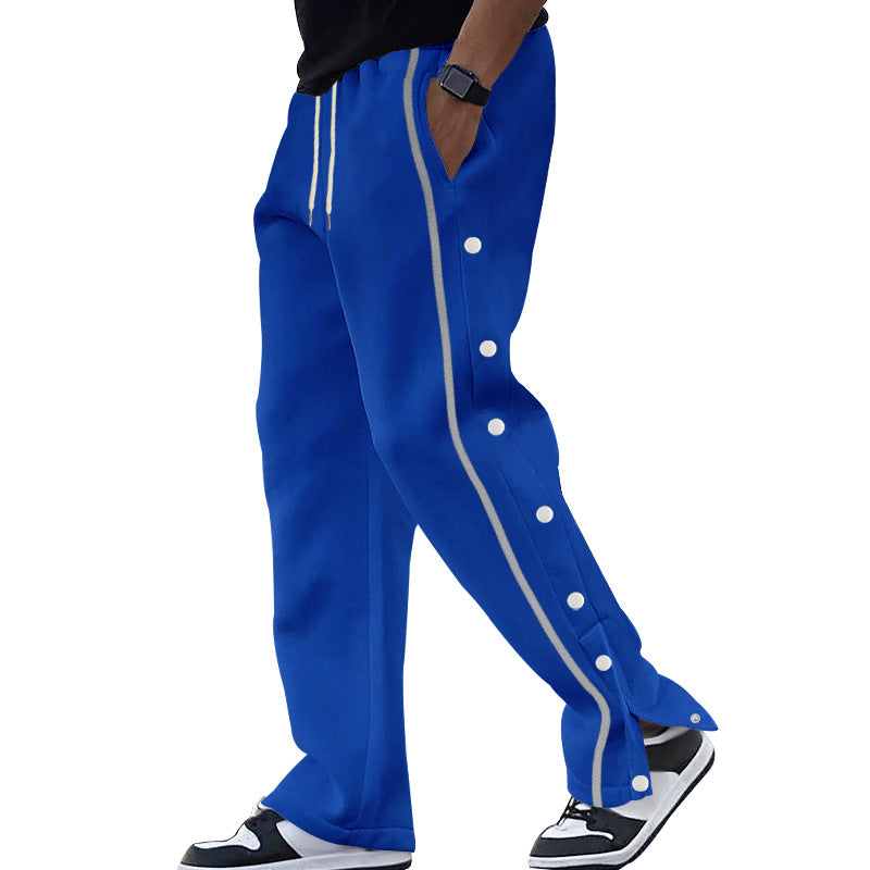 Pantalon décontracté de sport pour homme – Coupe droite ample, pantalon quotidien