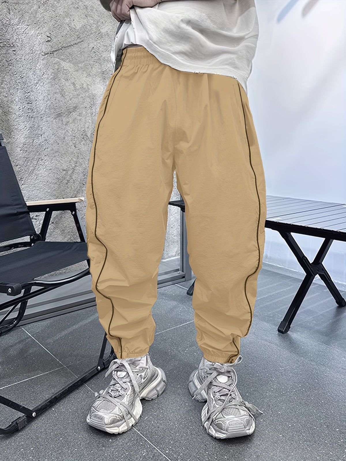 Pantalon de jogging décontracté pour homme – respirant, coupe ample, avec cordon de serrage
